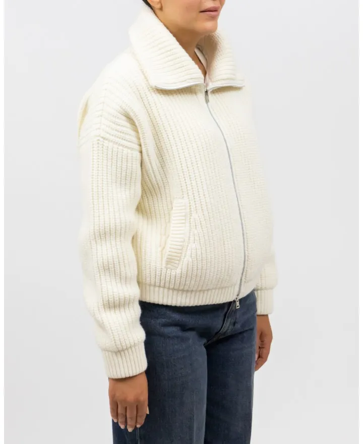 Herno - Cardigan Lana Corto Bianco Donna