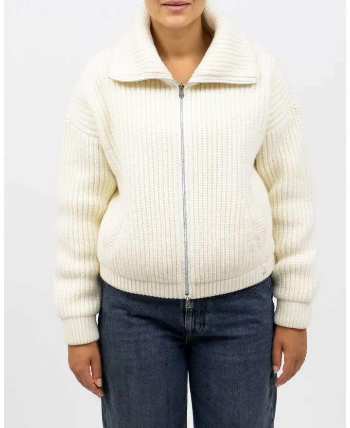 Herno - Cardigan Lana Corto Bianco Donna