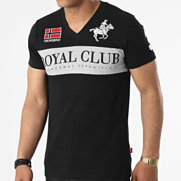 Jahorse Maglietta con scollo a V Nero