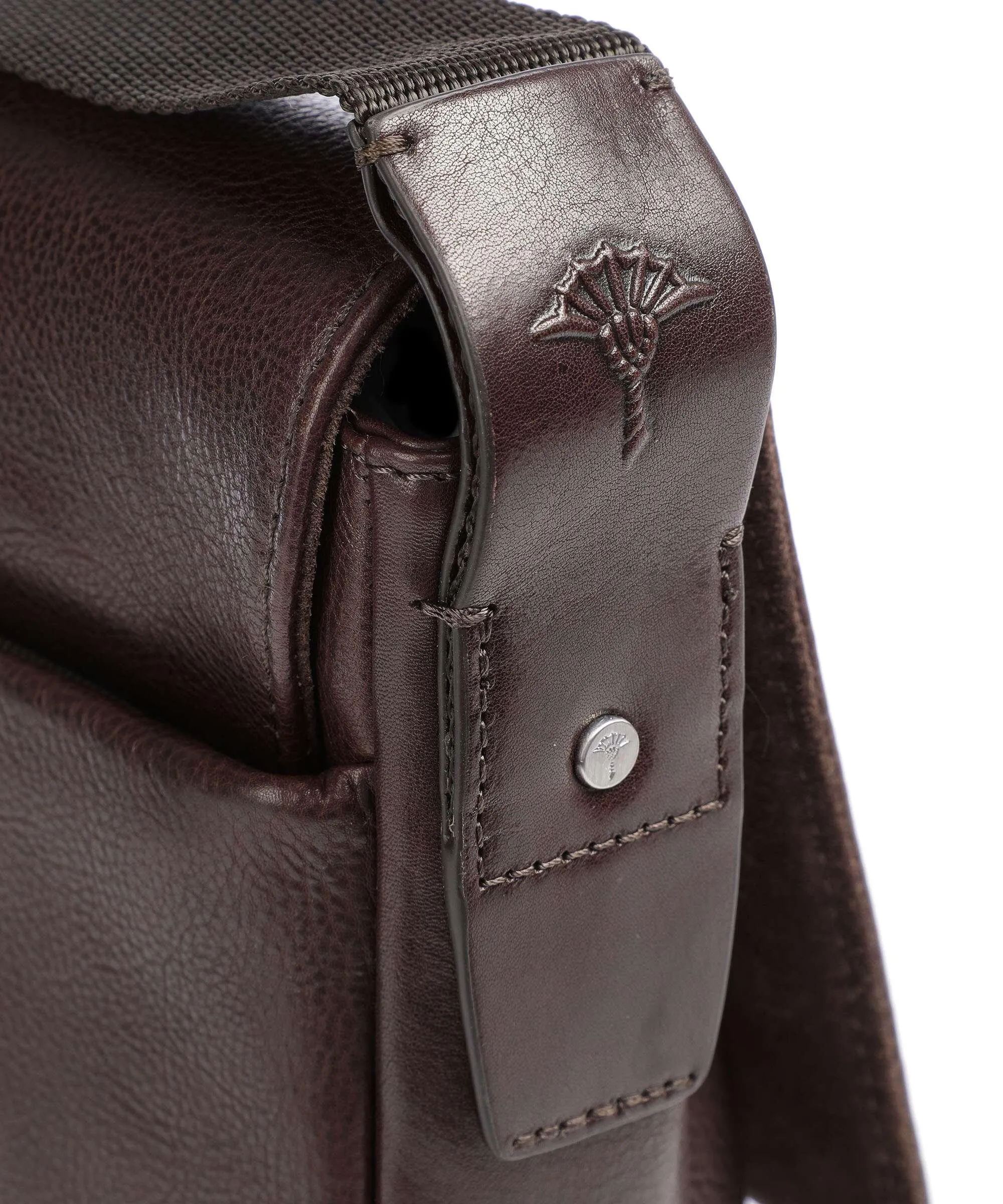  JOOP! Treviso Janis Borsa messenger 14″ pelle granulata marrone scuro  
