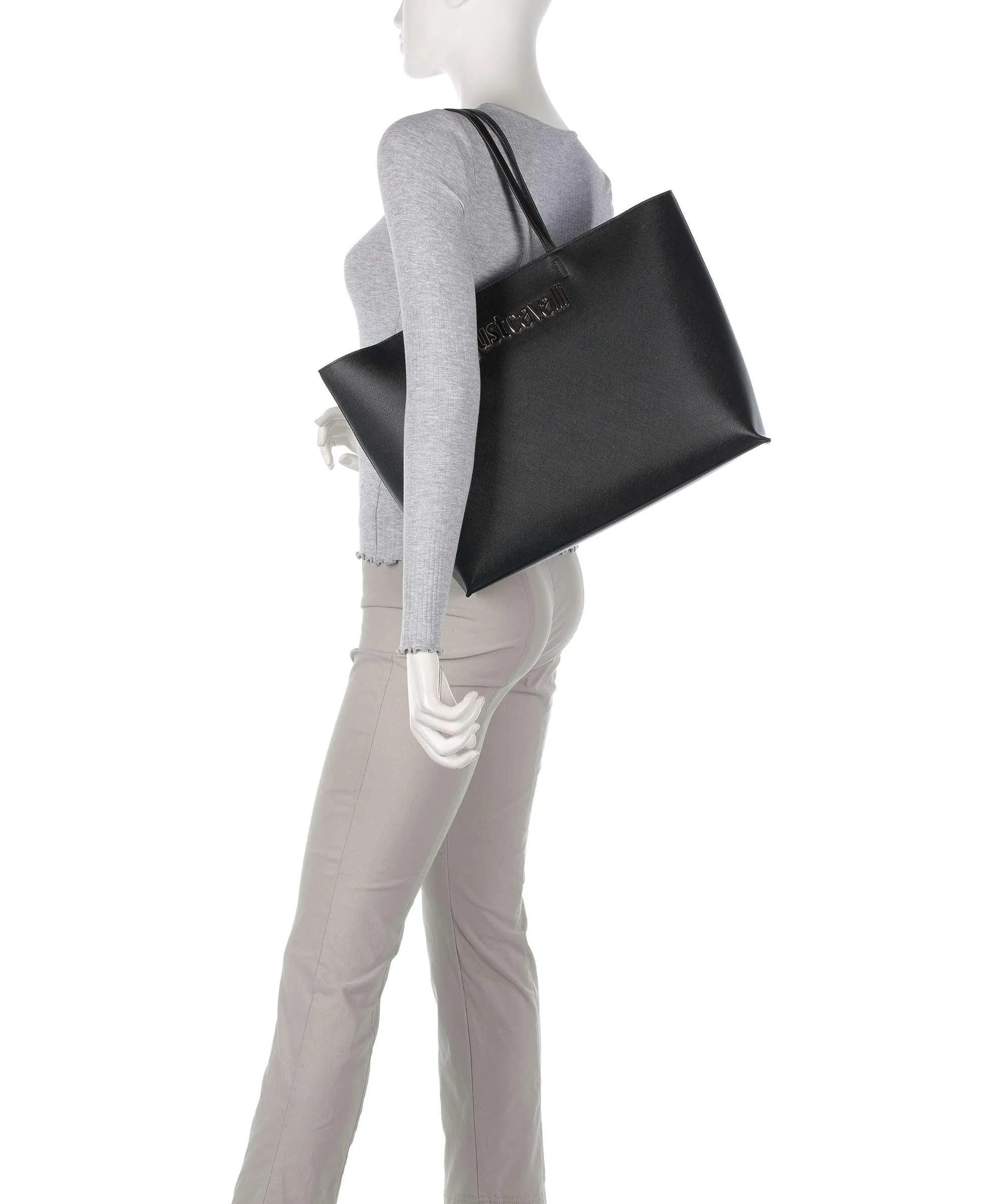  Just Cavalli Range B Style 9 Borsa shopper pelle sintetica nero  