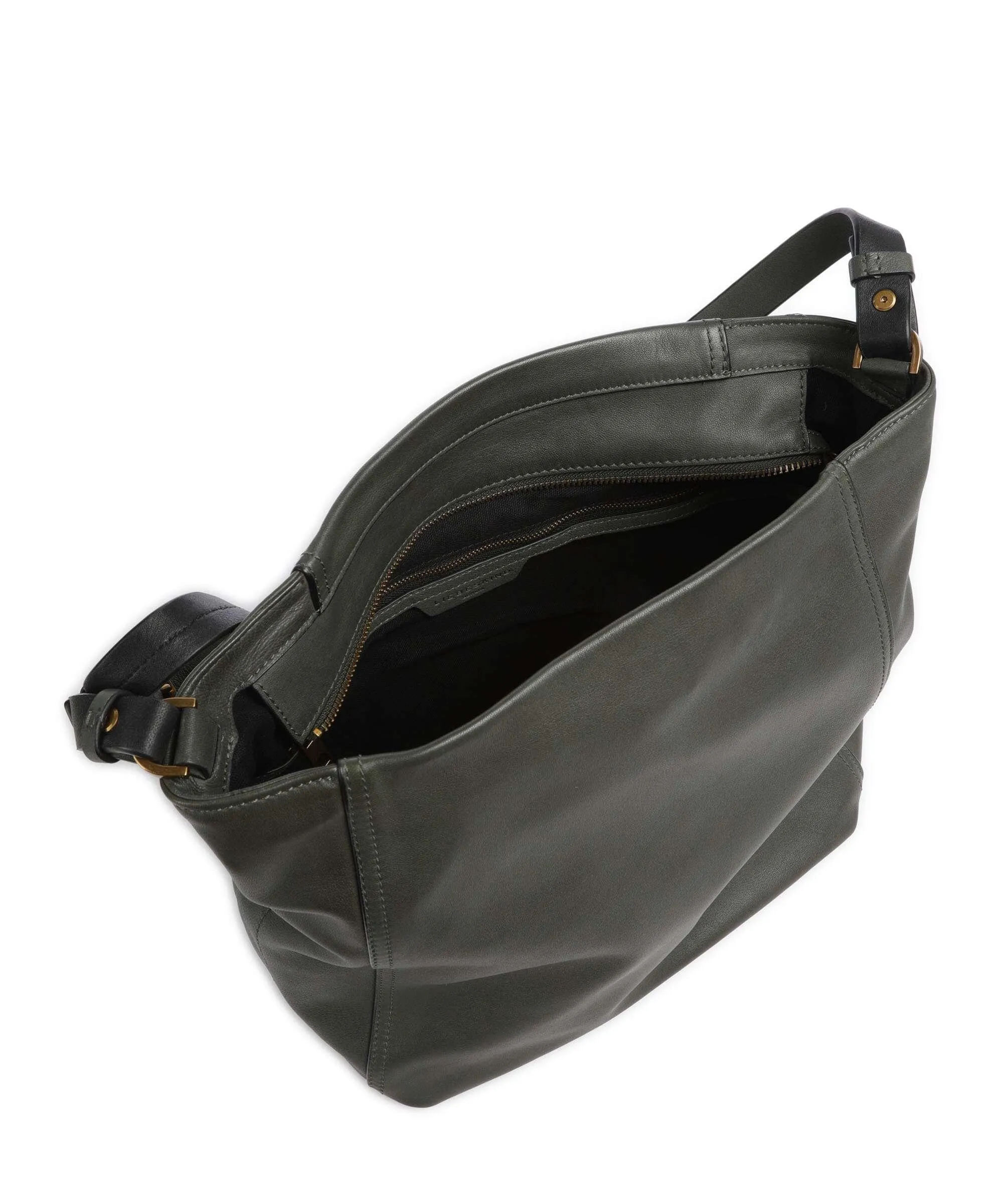  Liebeskind Chudy Sheep Natural M Borsa hobo pelle di pecora verde scuro  