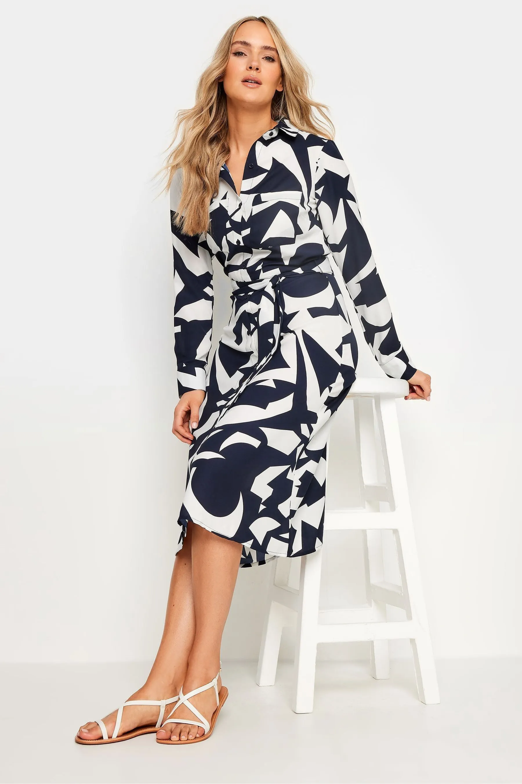 Long Tall Sally - Abito chemisier midi Stampa astratto