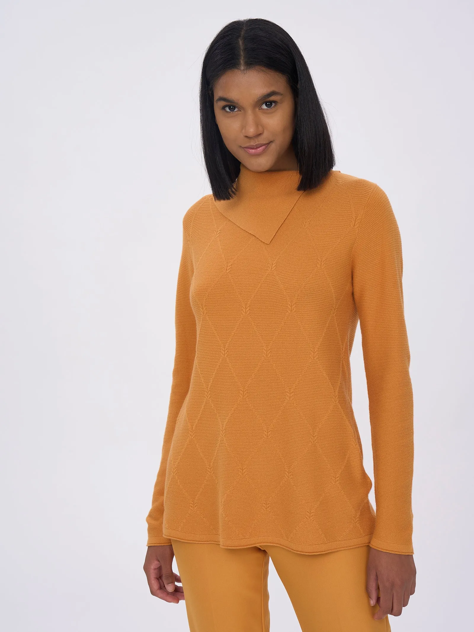 Maglia con collo roulè in filato Super Soft - Fern