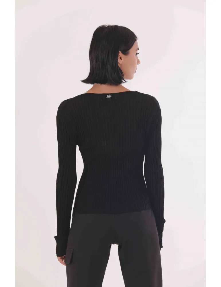 MAGLIA EFFETTO CARDIGAN SU TOP A COSTINE