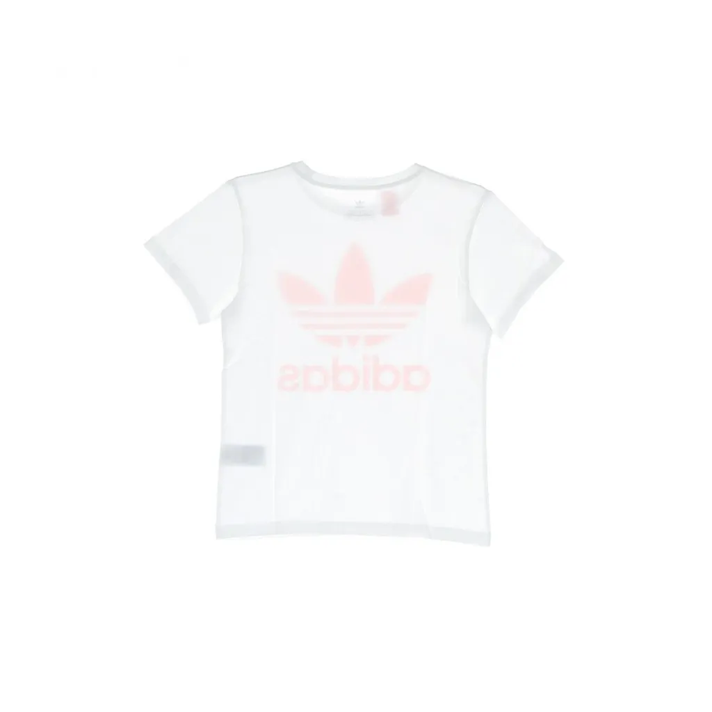 maglietta bambino trefoil tee WHITE/HAZE CORAL