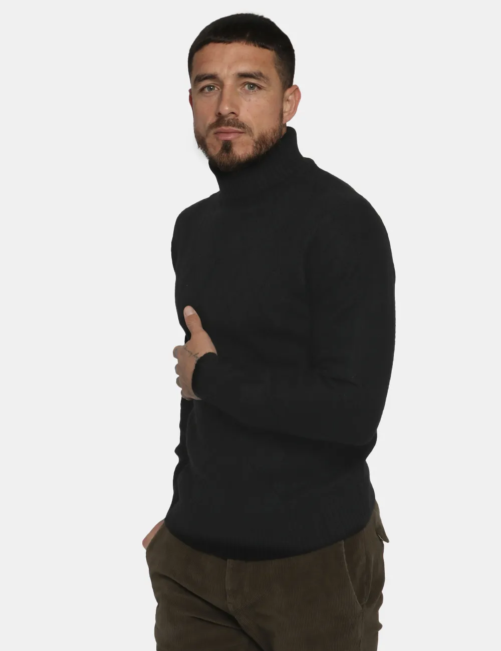Maglione Fred Mello dolcevita blu