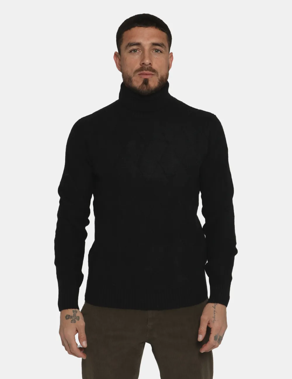 Maglione Fred Mello dolcevita blu