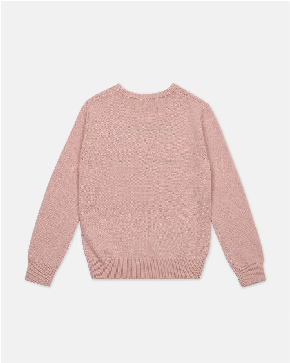 Maglione girocollo rosa cipria