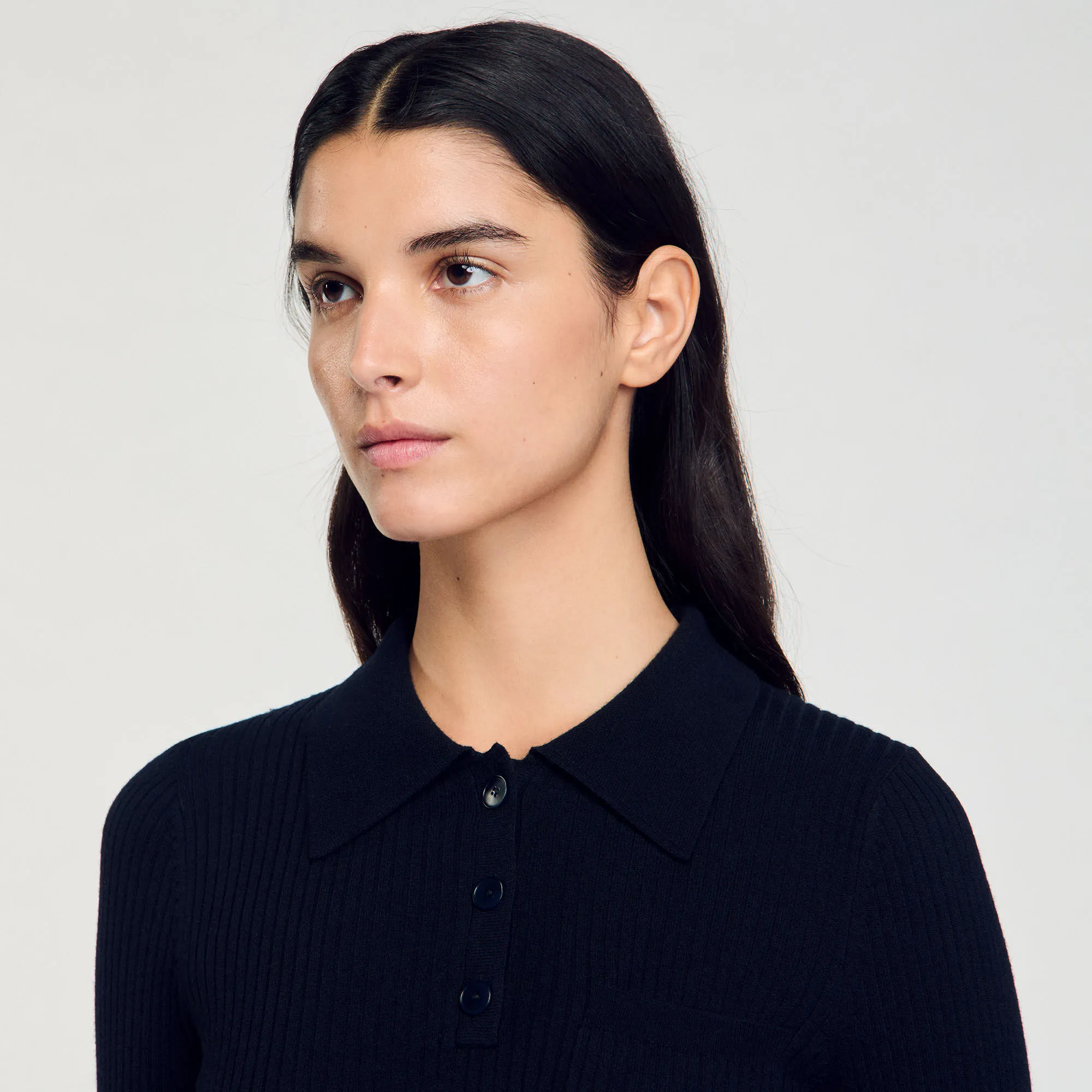 Maglione in maglia a coste