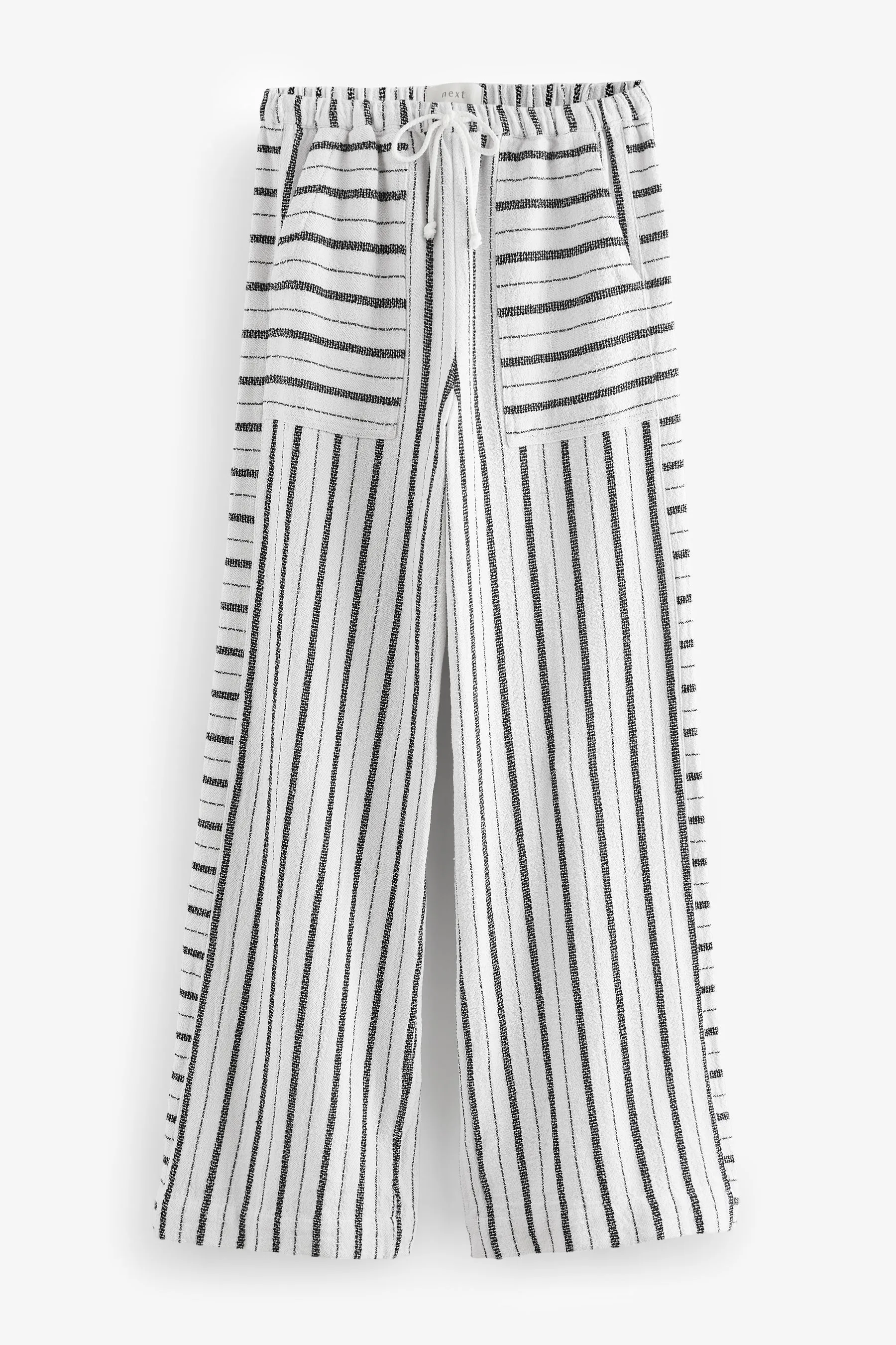 Nero/bianco  - 100% cotone A righe Pantaloni