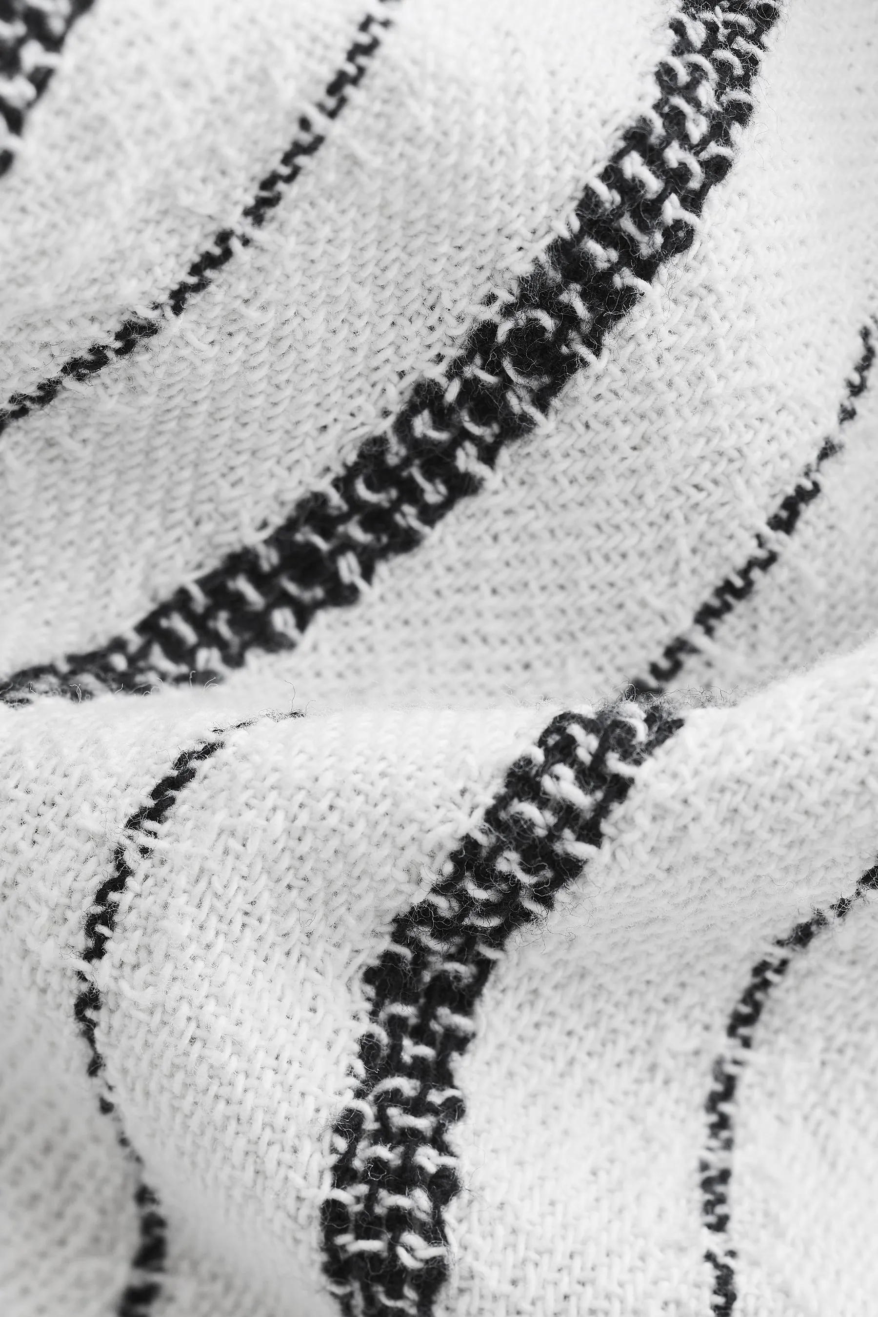Nero/bianco  - 100% cotone A righe Pantaloni