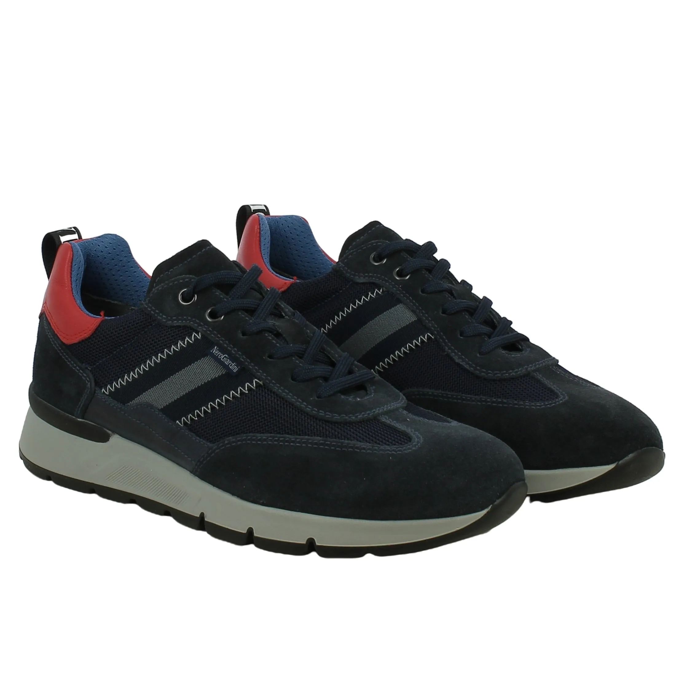 NeroGiardini  Sneaker in camoscio blu 
