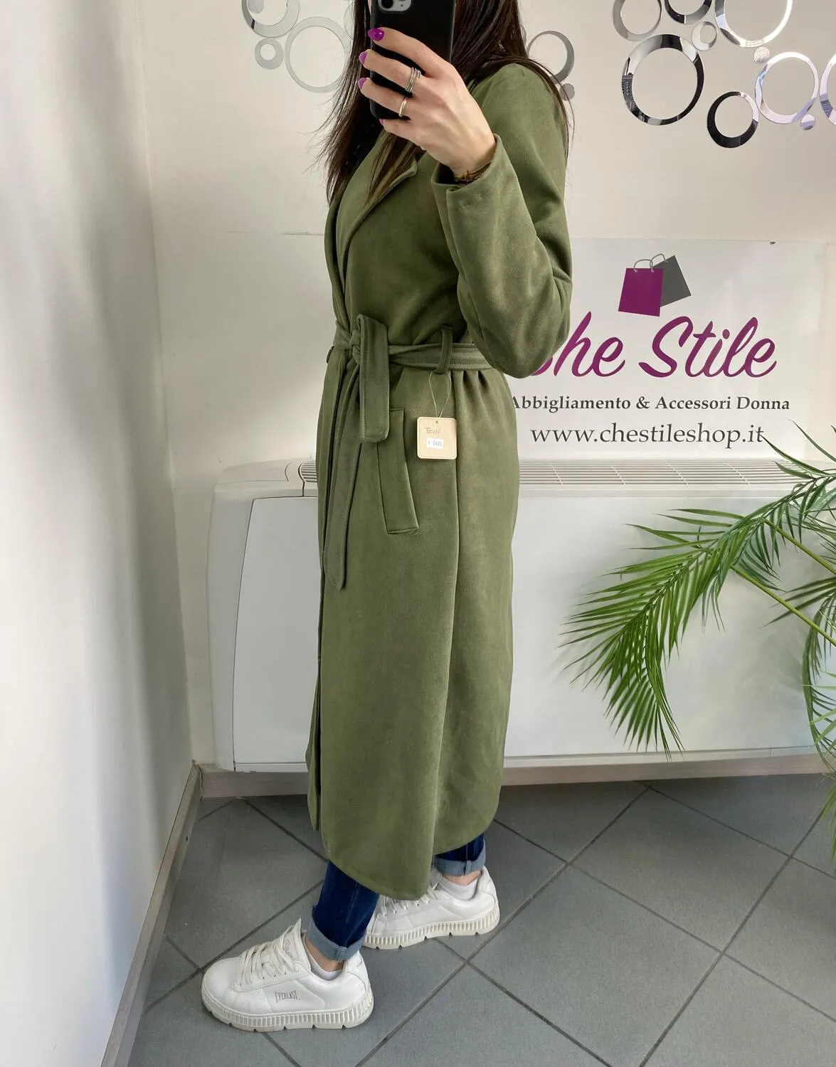 NEW Trench lungo scamosciato