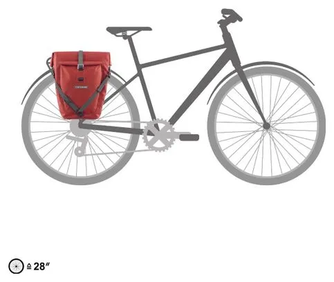 Ortlieb Back-Roller Plus 23L Bike Bag Dark Chili Red