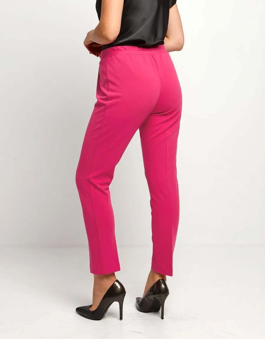 Pantalone con pieghe e cinturino elastico