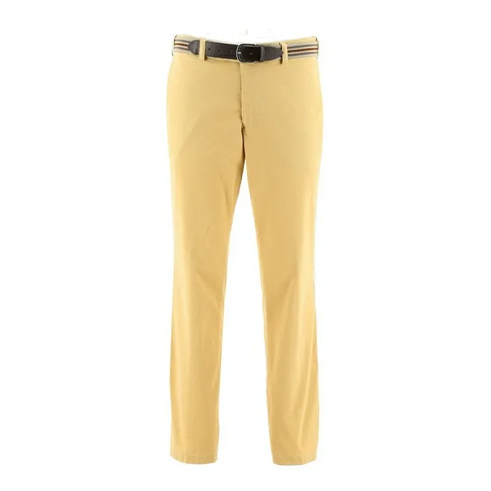 Pantaloni chino Henk ter Horst in cotone elasticizzato giallo