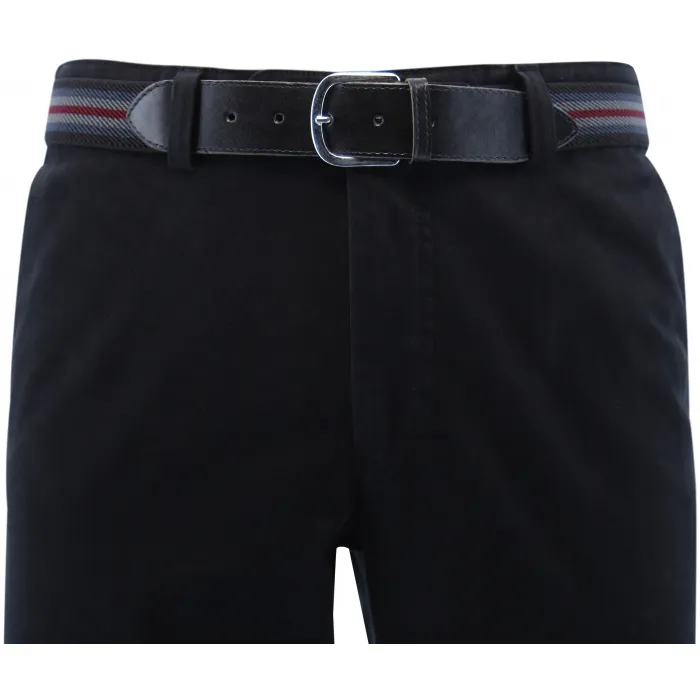 Pantaloni chino Henk ter Horst in cotone stretch Nero