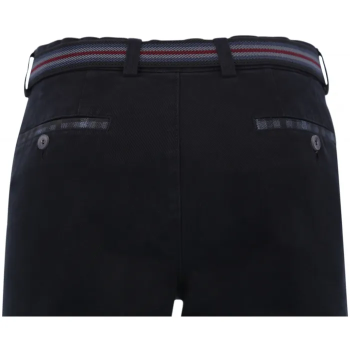 Pantaloni chino Henk ter Horst in cotone stretch Nero