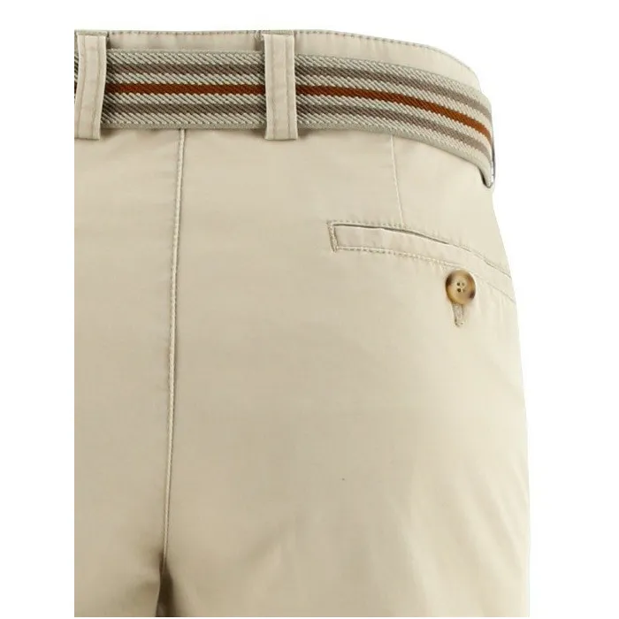 Pantaloni chino in cotone elasticizzato sabbia