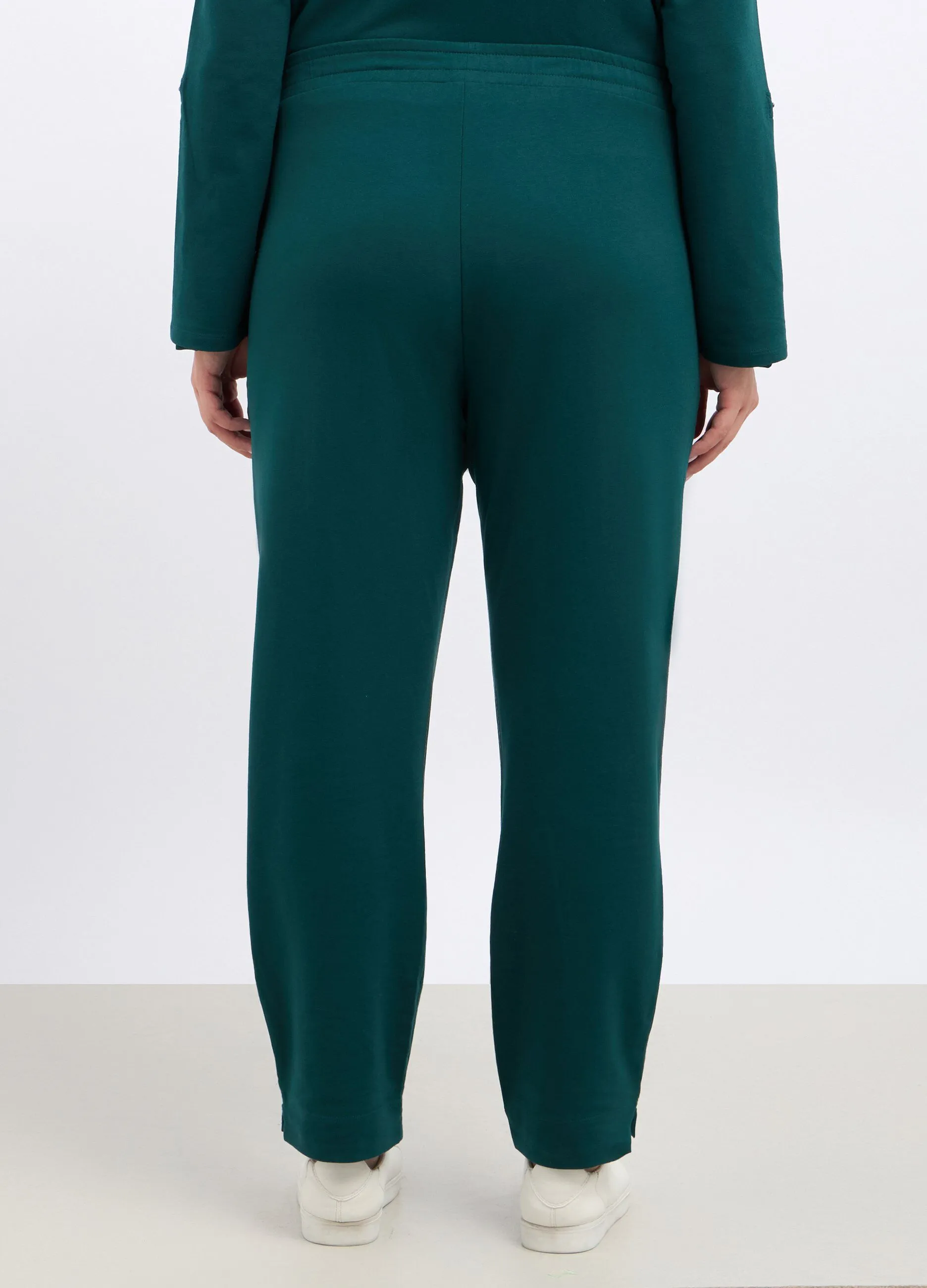 Pantaloni fitness in misto cotone donna curvy
