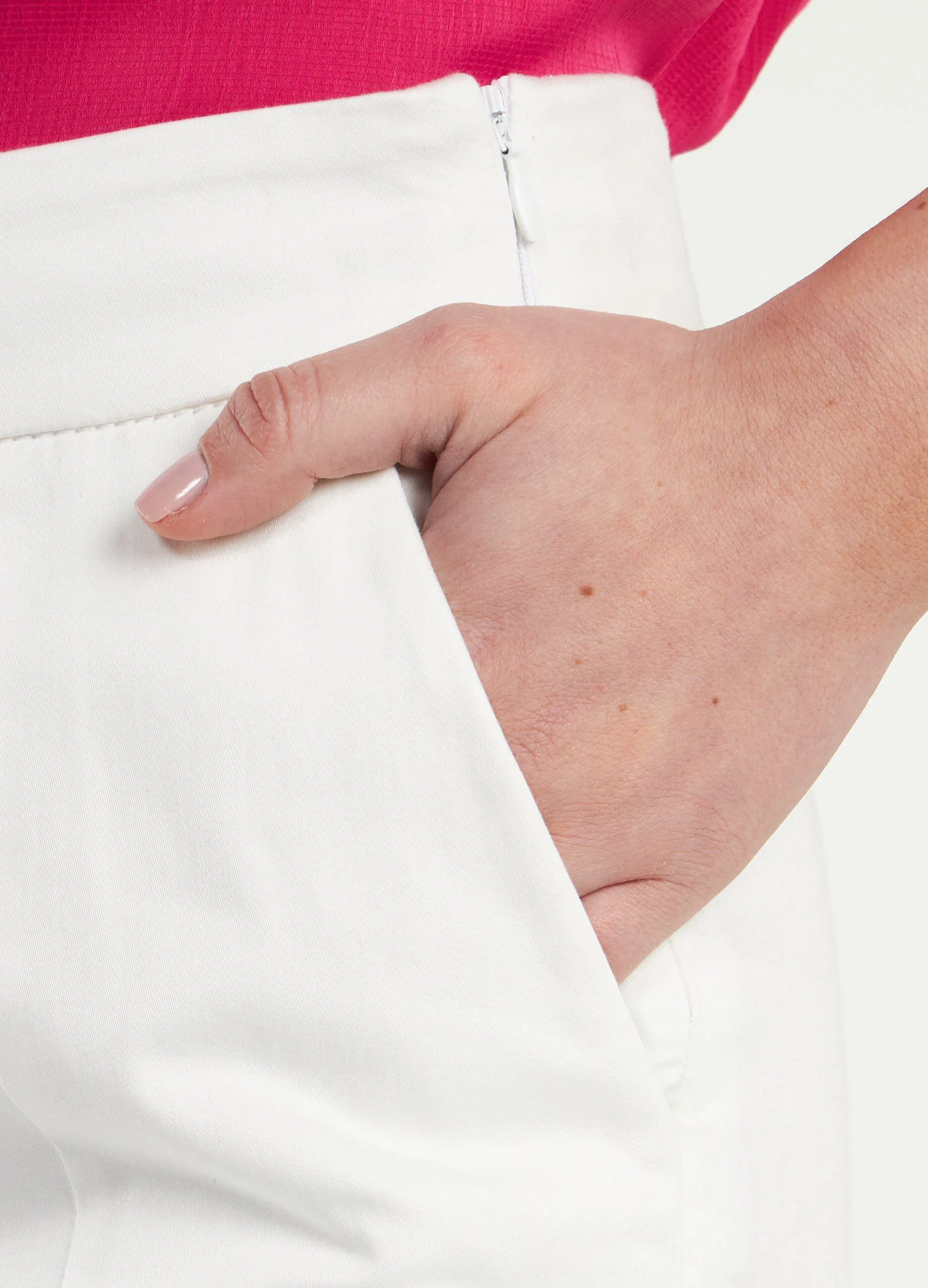 Pantaloni in cotone elasticizzato donna