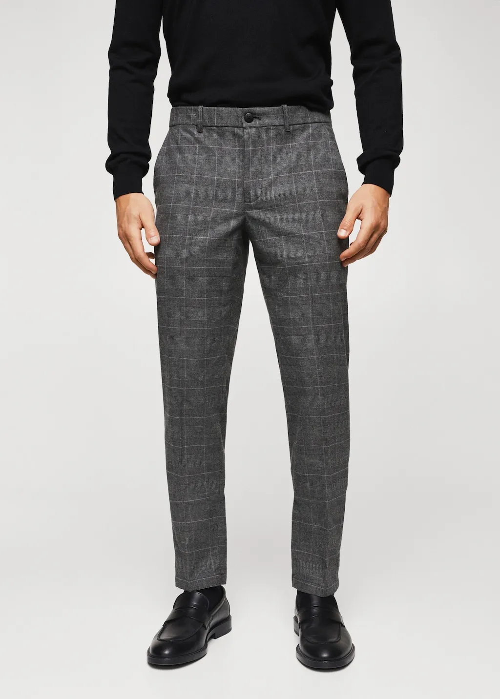 Pantaloni slim fit cotone quadri