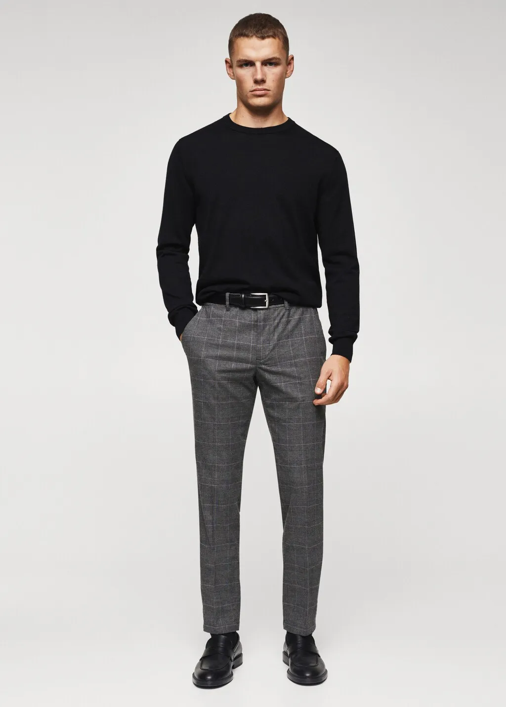Pantaloni slim fit cotone quadri