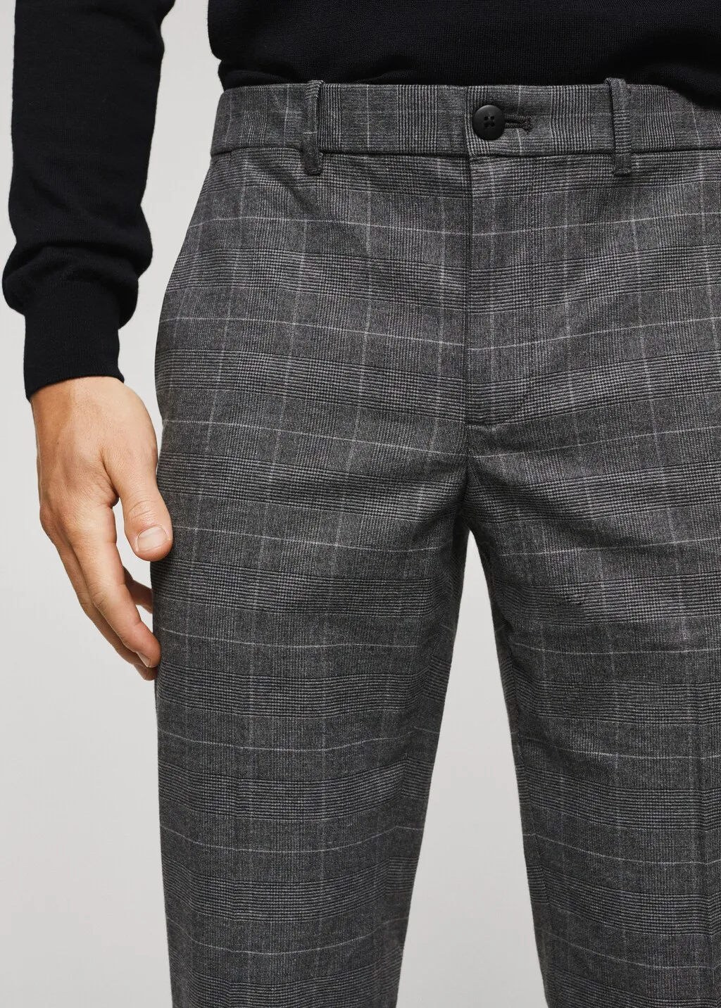 Pantaloni slim fit cotone quadri