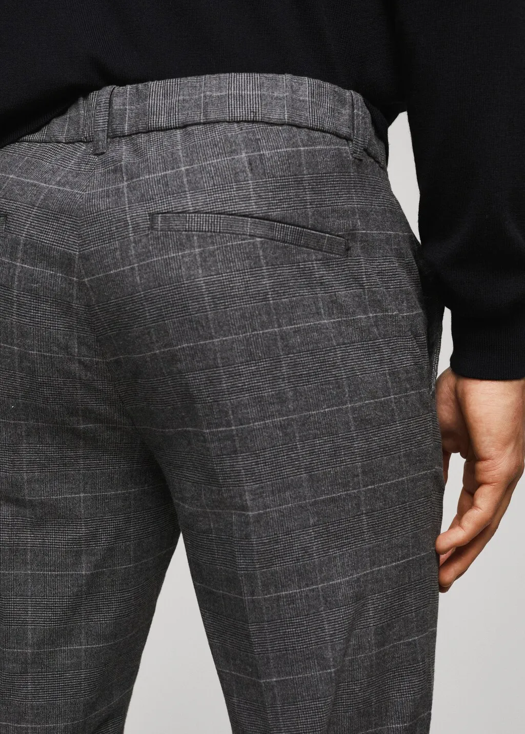 Pantaloni slim fit cotone quadri