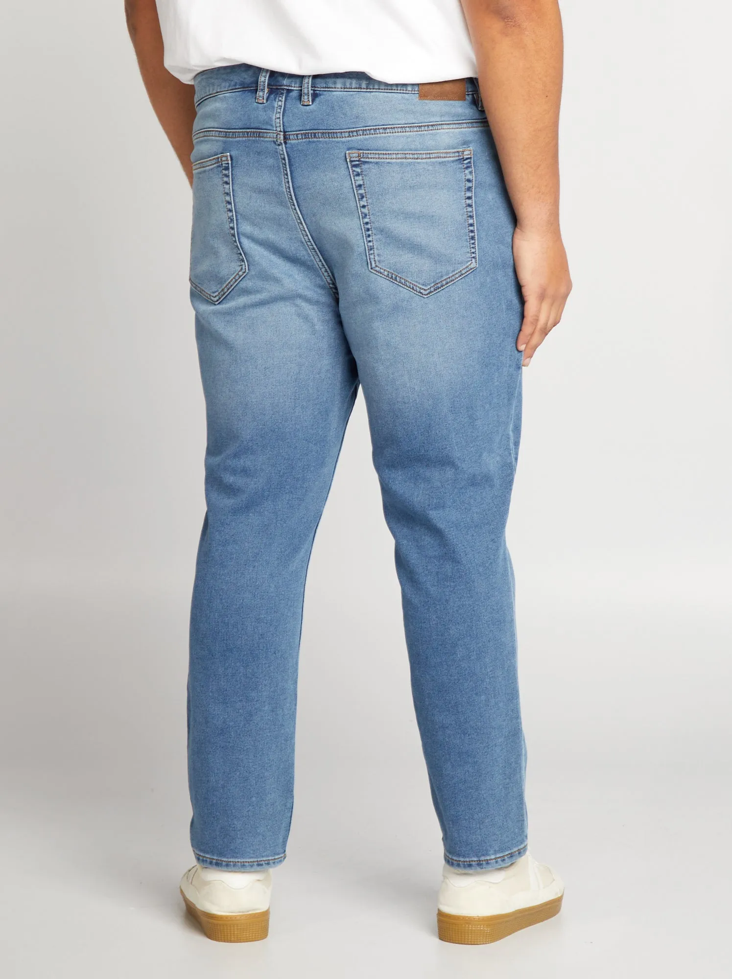 Pantaloni slim in denim - BLU