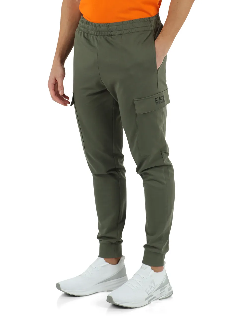 Pantaloni sportivi in cotone con tasche cargo