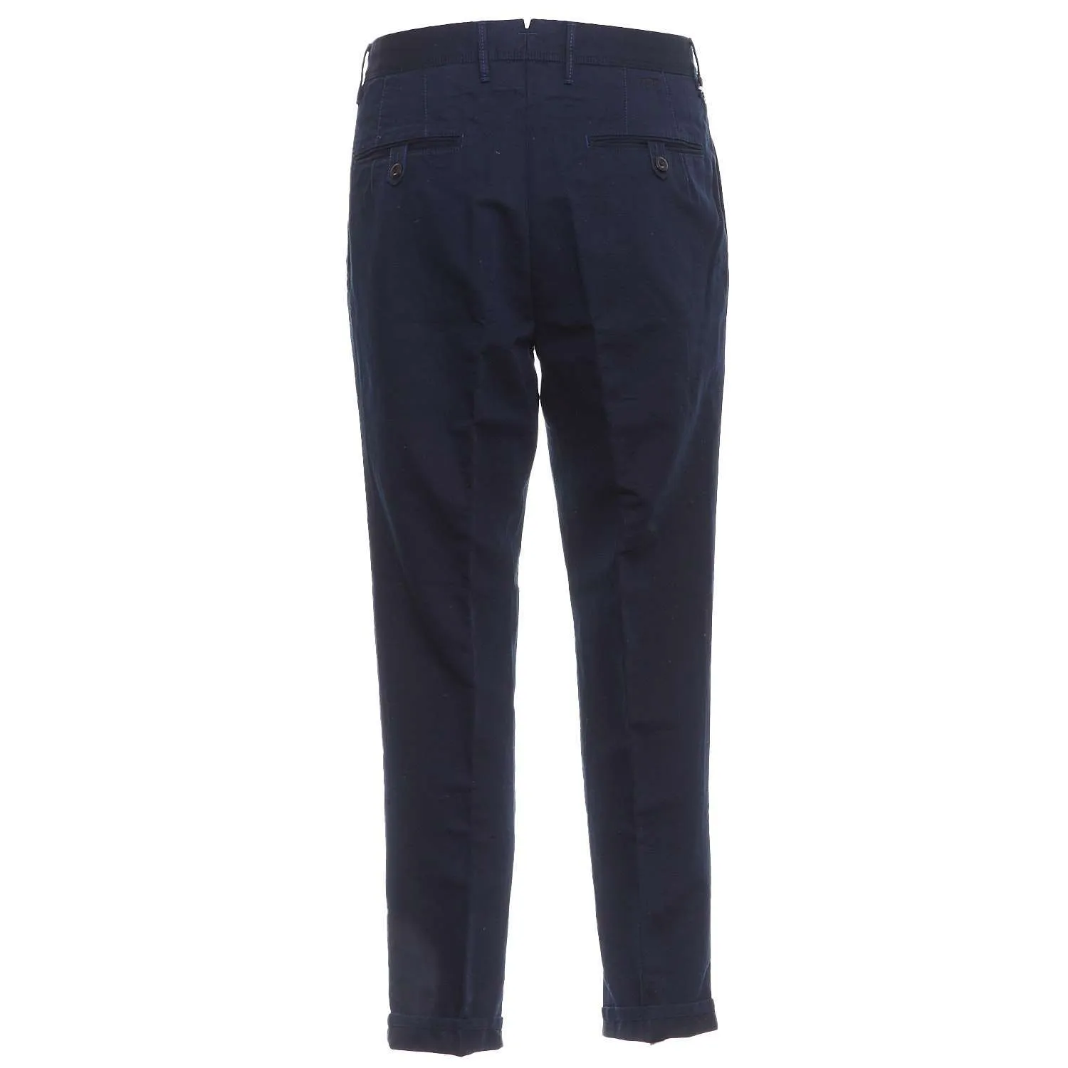 Pantaloni Tapered In Lino E Cotone