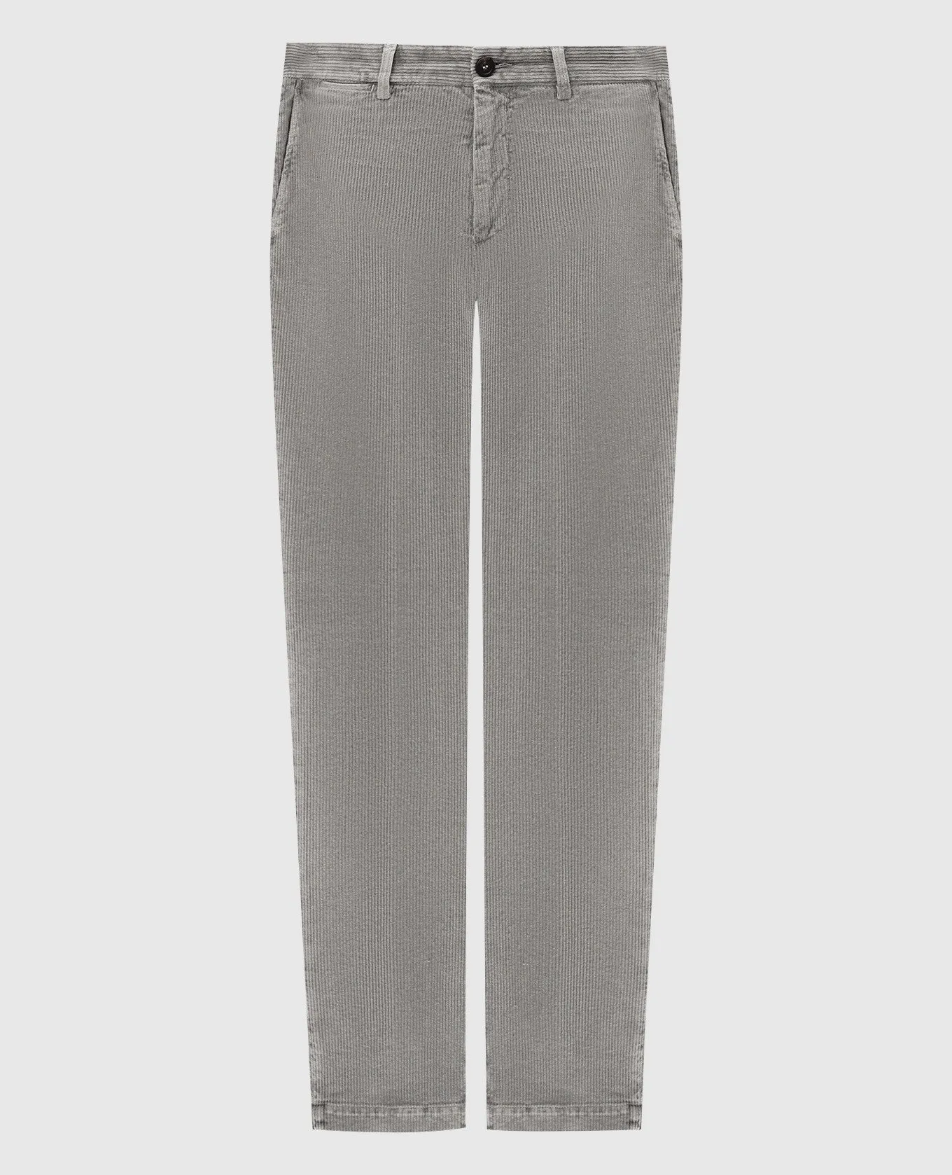 Peserico Pantaloni in velluto a coste grigi con logo metallico R54505T305752