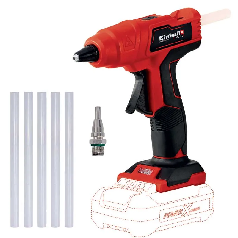 Pistola per colla a caldo a batteria Einhell TE-CG 18 Li Solo 