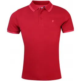 Polo Freddy Sea Barrier tinta unita con colletto a contrasto Rosso scuro