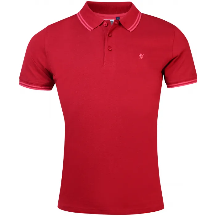 Polo Freddy Sea Barrier tinta unita con colletto a contrasto Rosso scuro