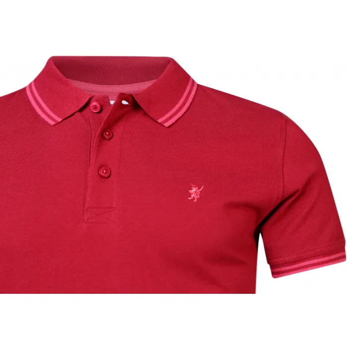 Polo Freddy Sea Barrier tinta unita con colletto a contrasto Rosso scuro