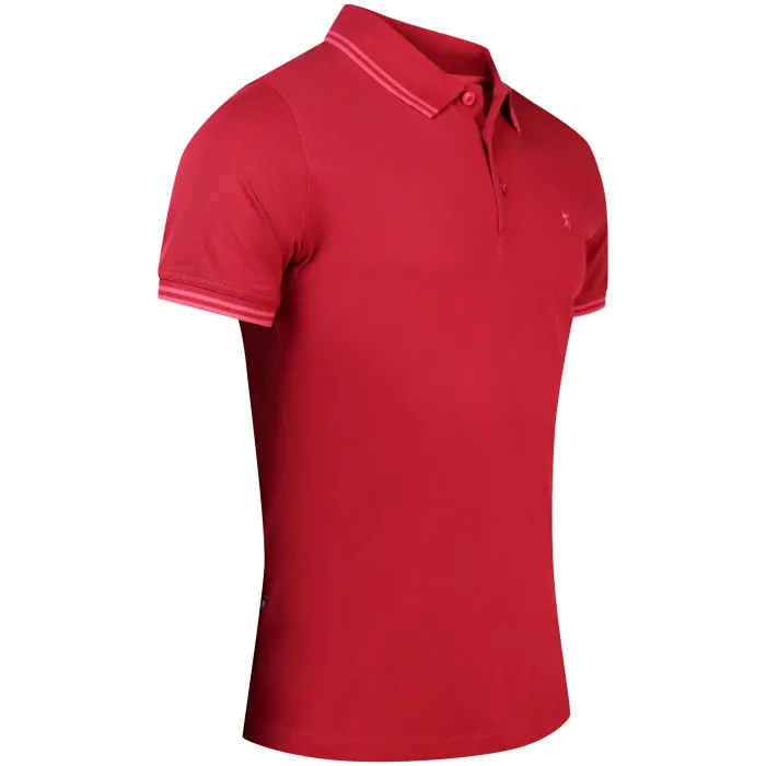 Polo Freddy Sea Barrier tinta unita con colletto a contrasto Rosso scuro
