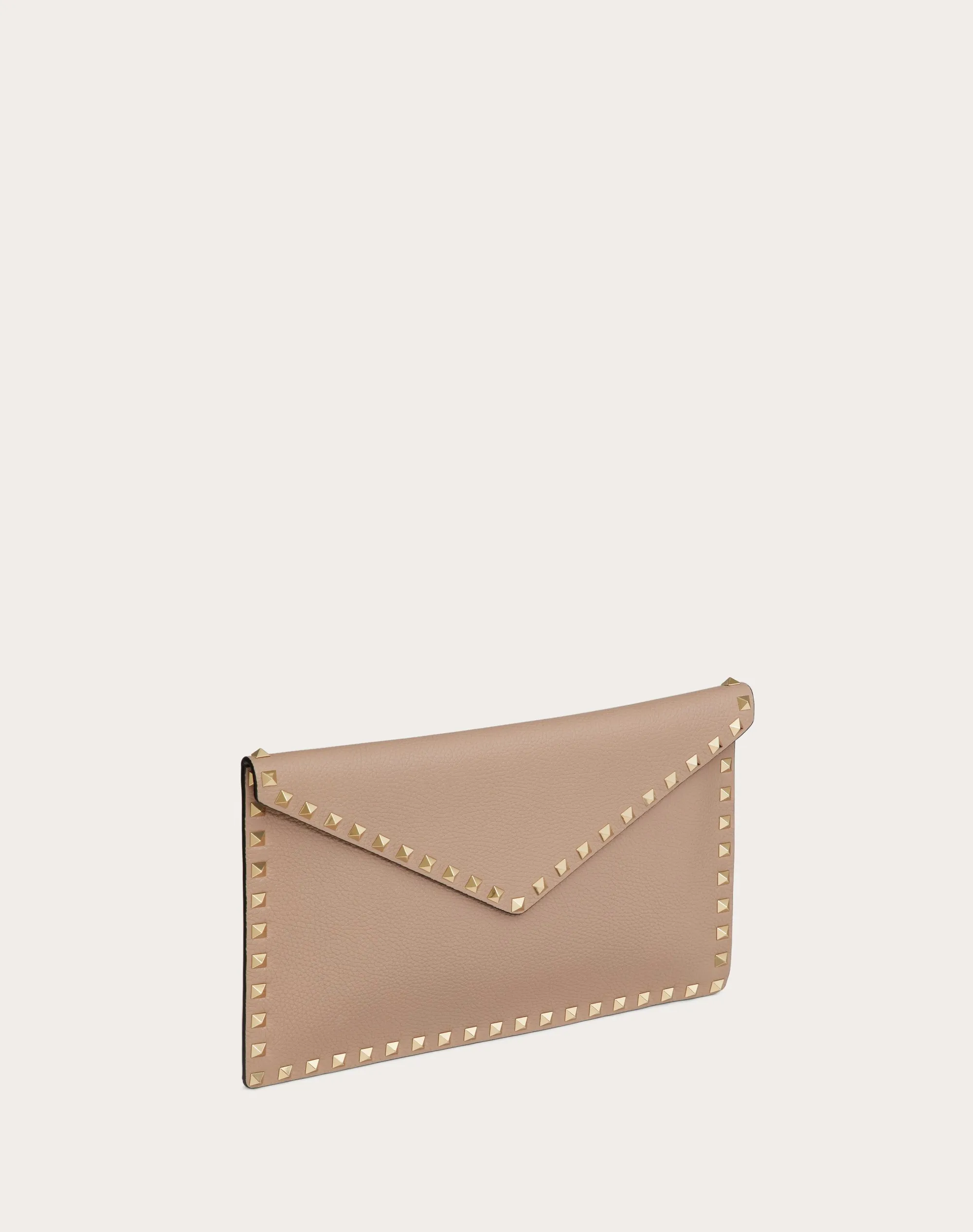 POUCH ROCKSTUD IN VITELLO GRANATO