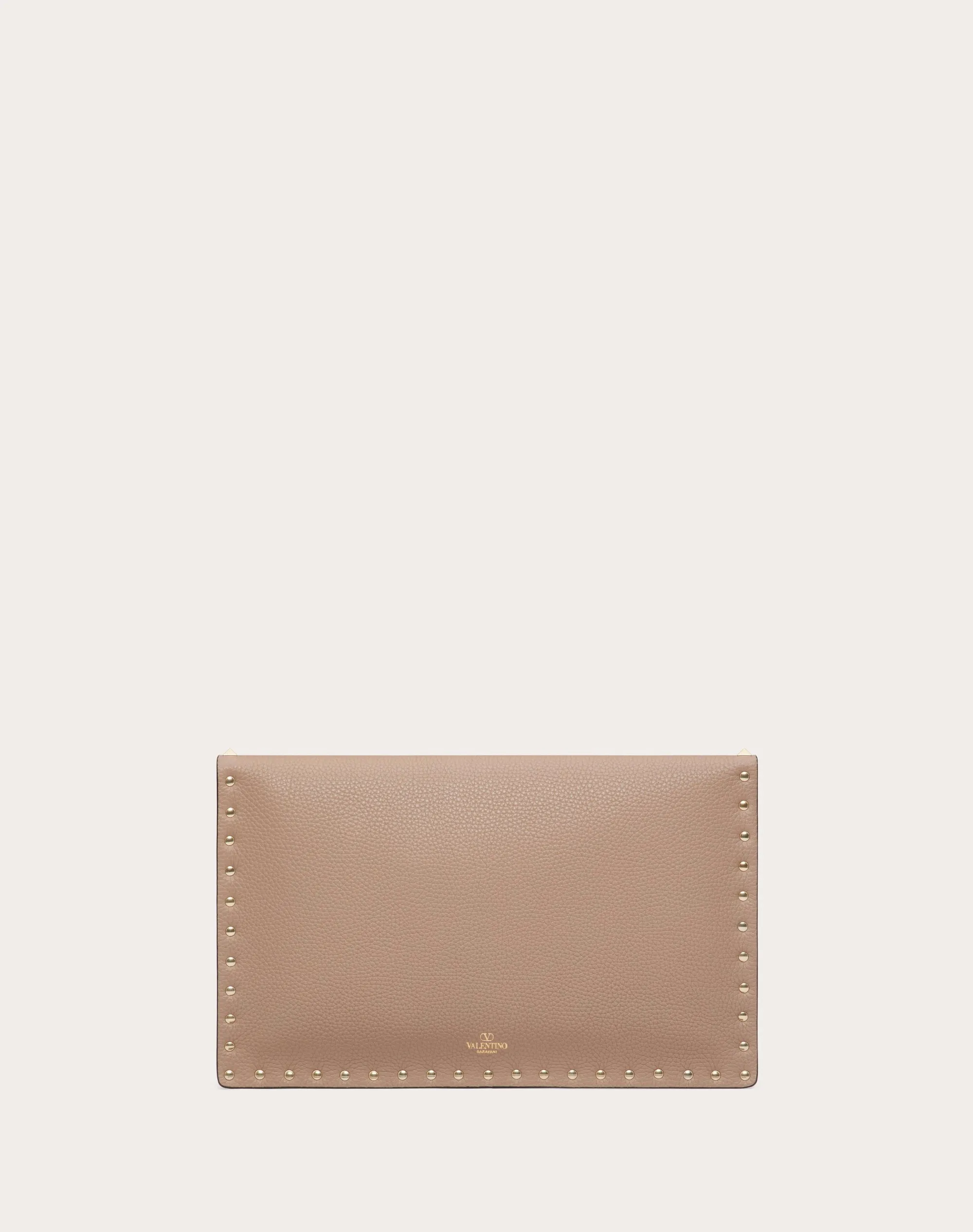 POUCH ROCKSTUD IN VITELLO GRANATO