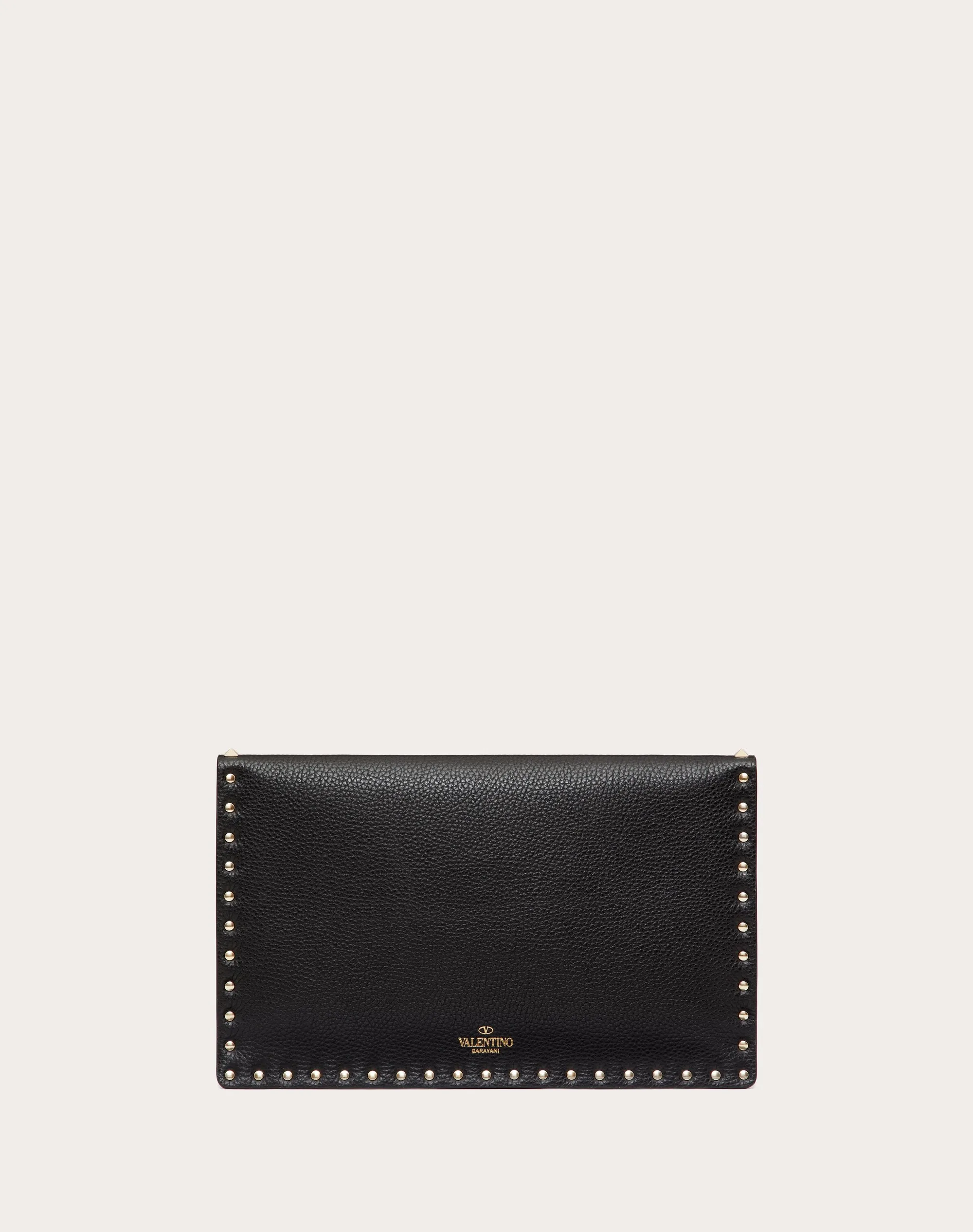 POUCH ROCKSTUD IN VITELLO GRANATO