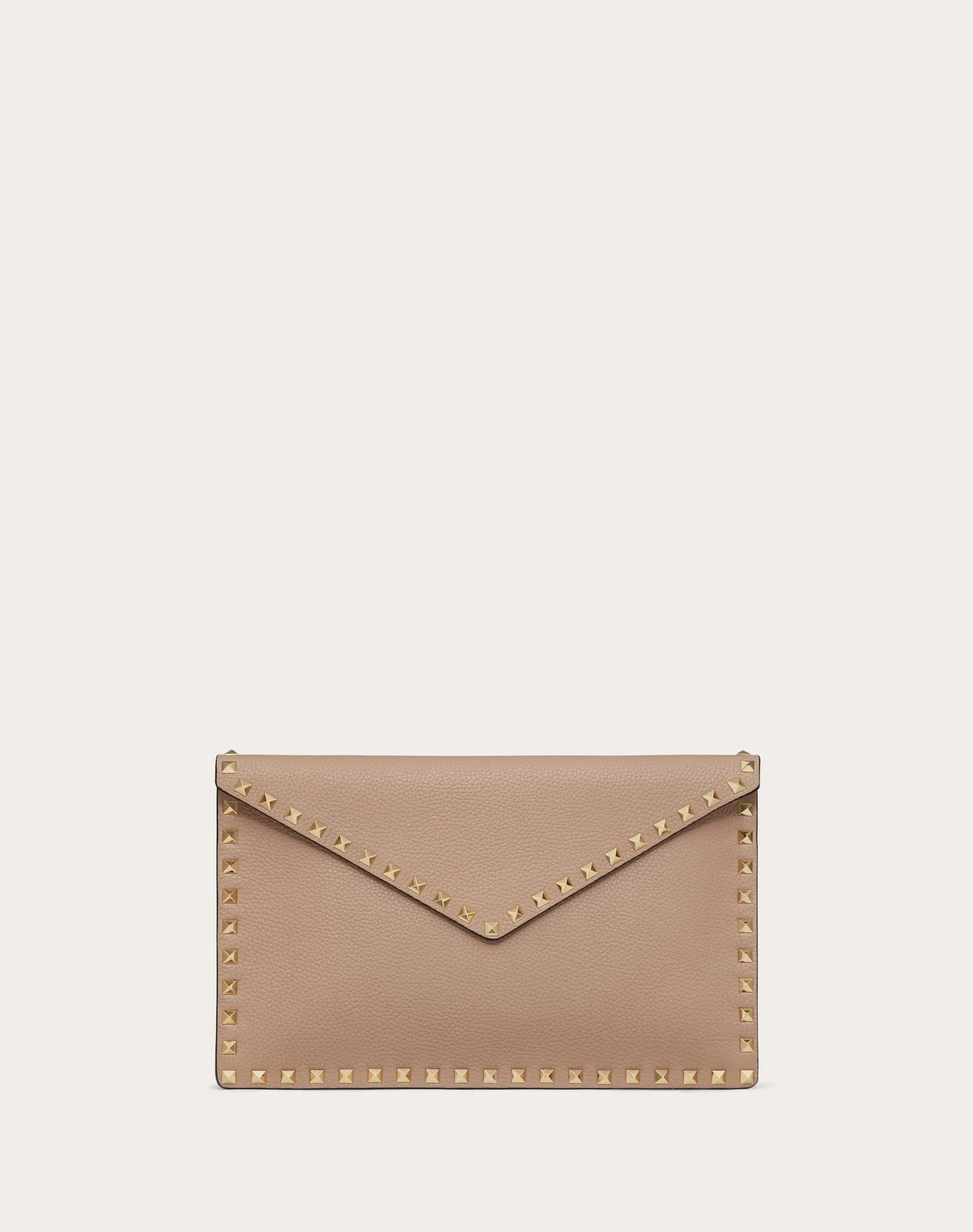 POUCH ROCKSTUD IN VITELLO GRANATO