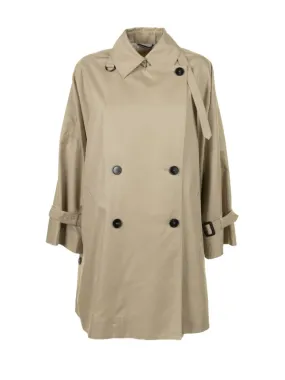 Reversible trench coat in water-repellent cotton