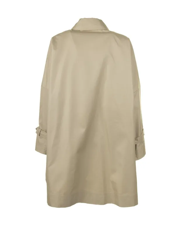 Reversible trench coat in water-repellent cotton