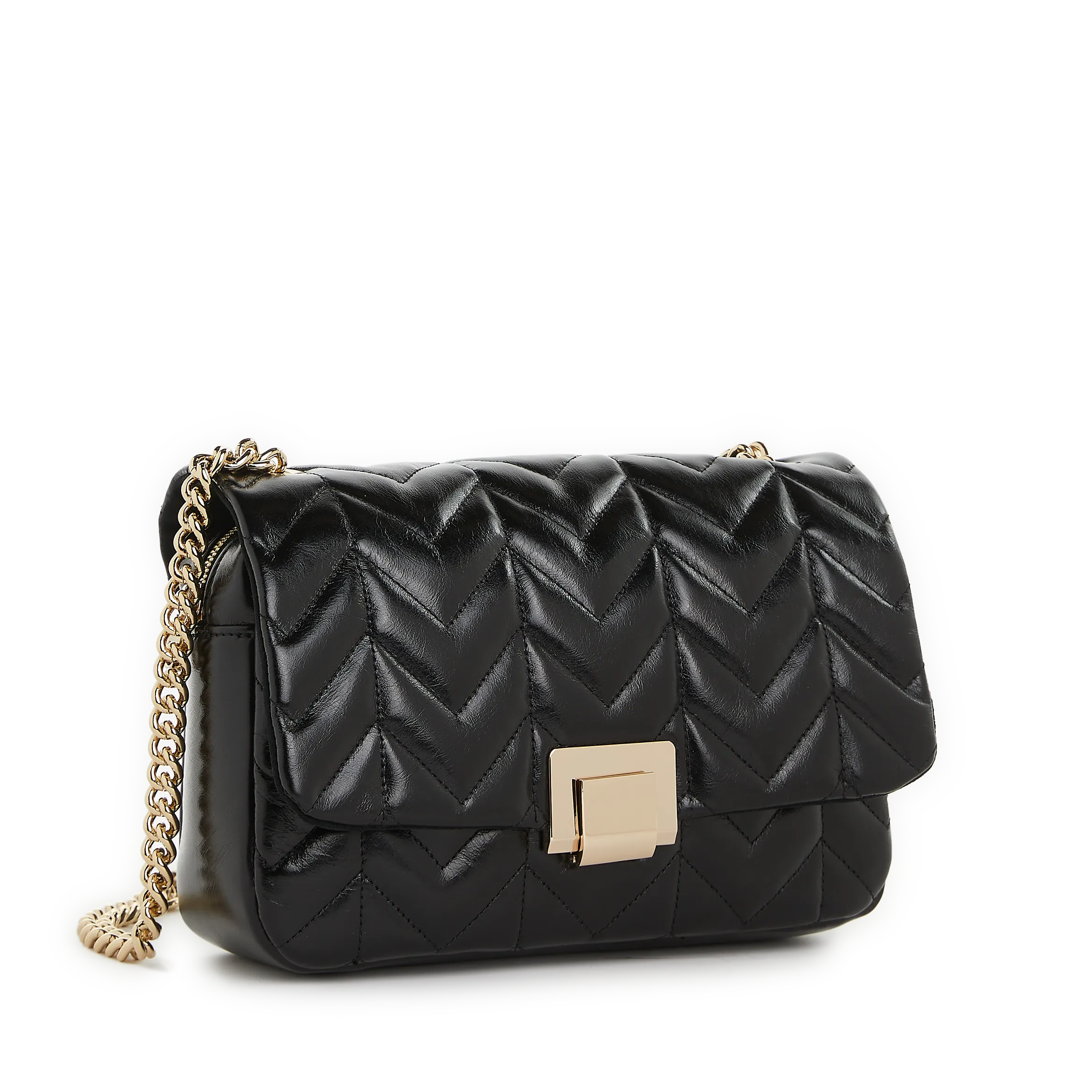  SAISON 1865   ELLA - Borsa a bandoliera in pelle matelassé | Nero