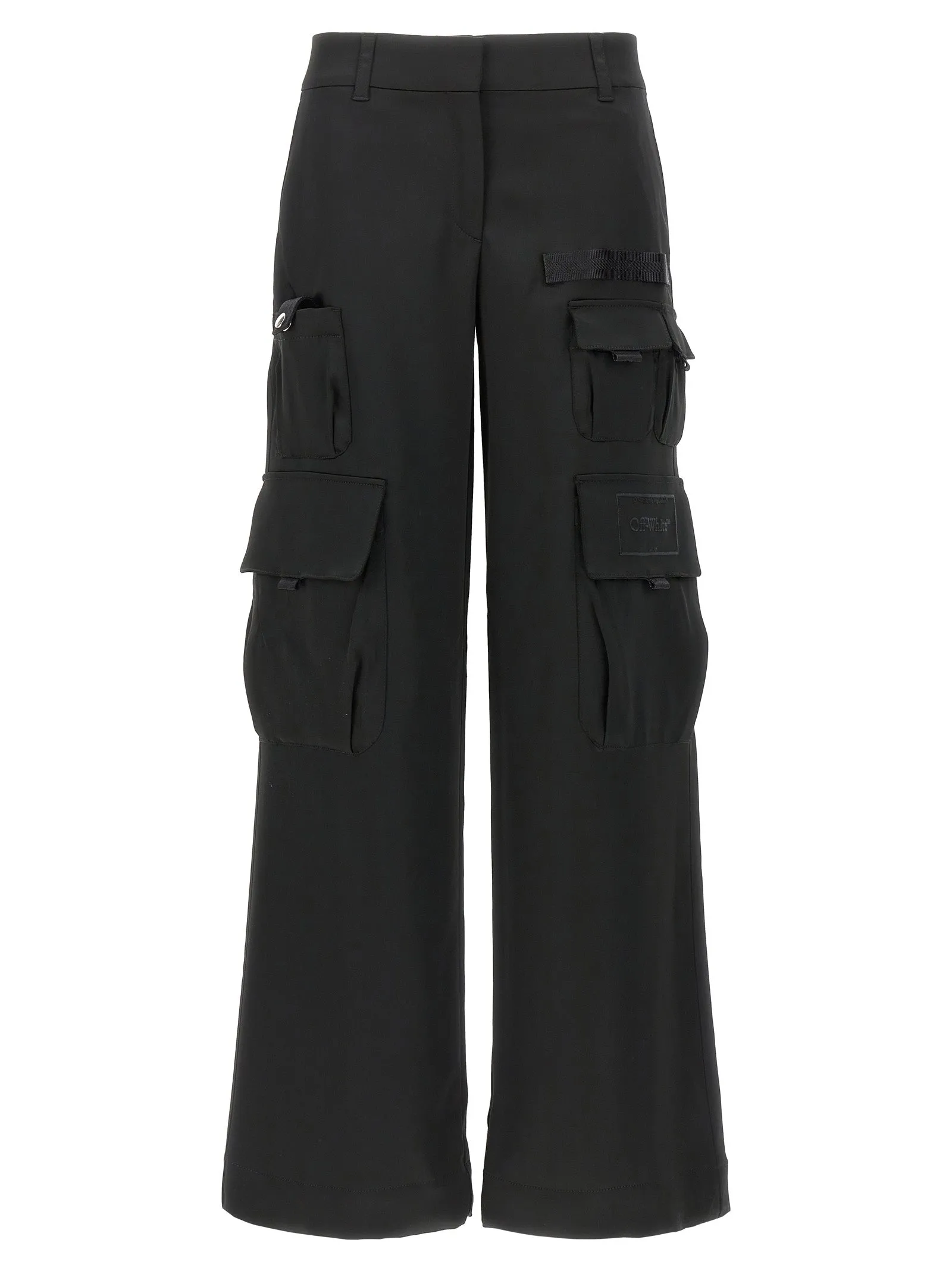 Satin Toybox Cargo Pantaloni Nero