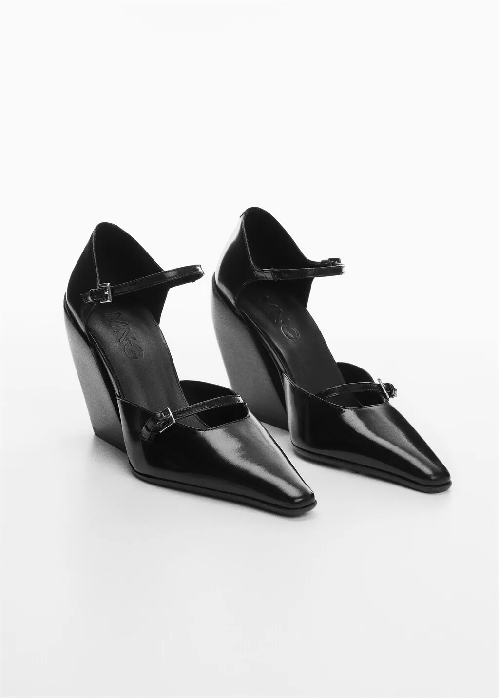 Scarpe pelle tacco blocco