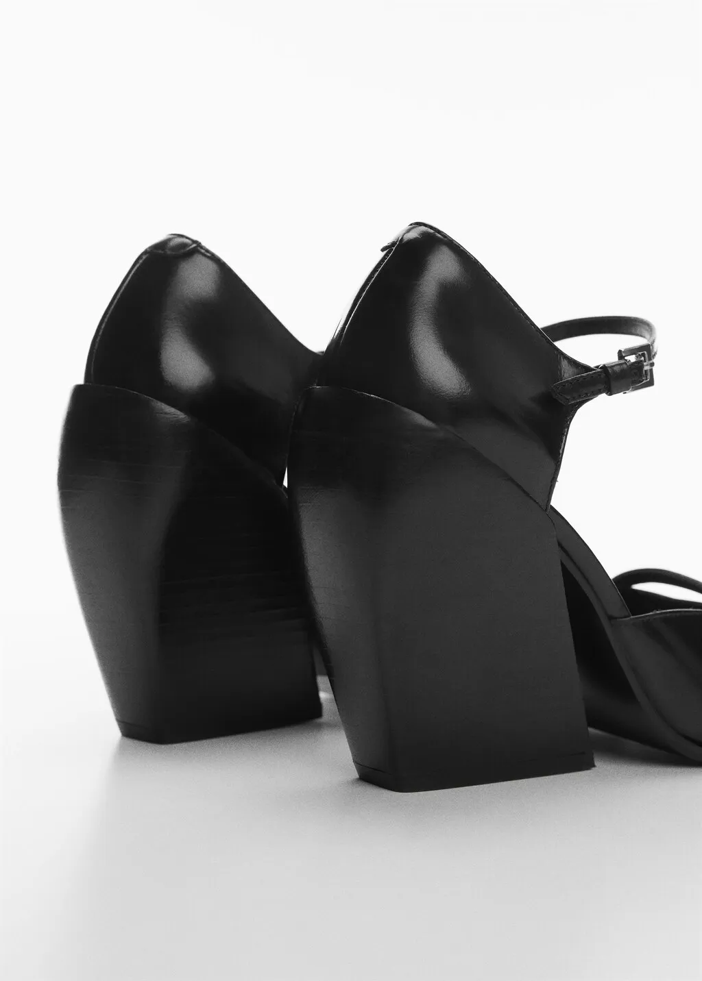 Scarpe pelle tacco blocco