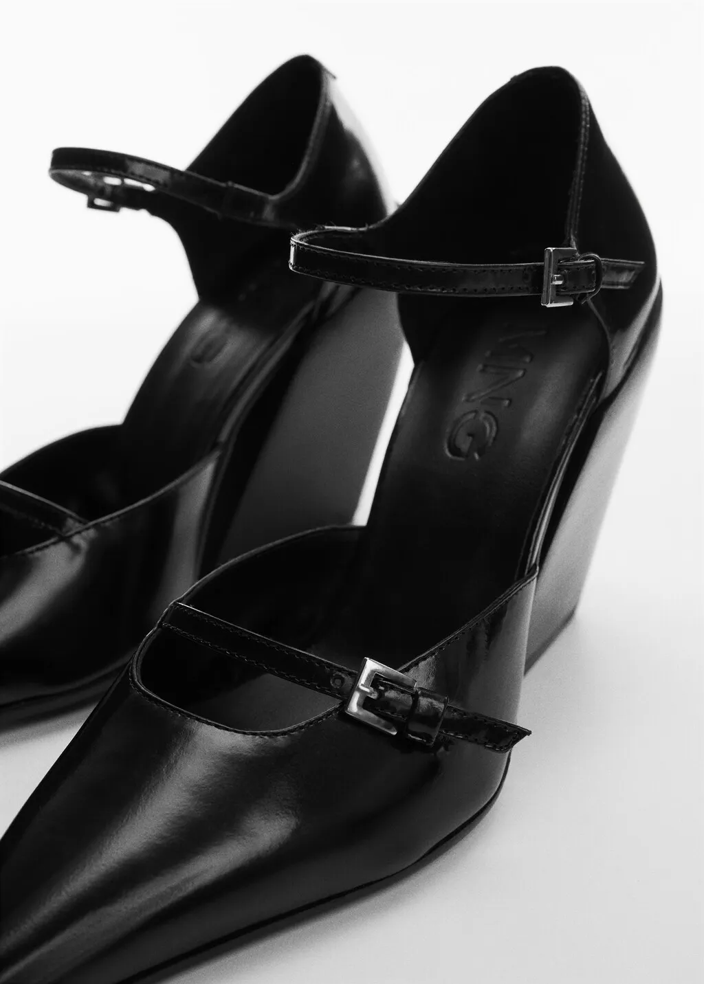 Scarpe pelle tacco blocco